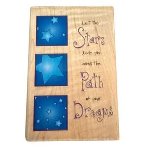 Inkadinkado Swirly 8664 Let The Stars Guide You Rubber Stamp